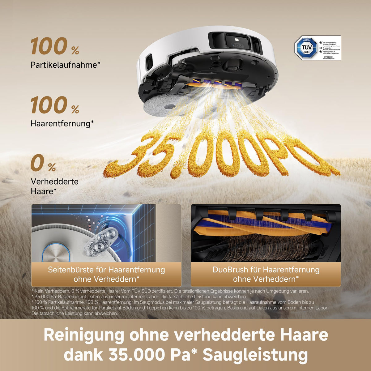 dreame L60 Ultra Saugroboter mit Wischfunktion, 35.000 Pa Saugkraft