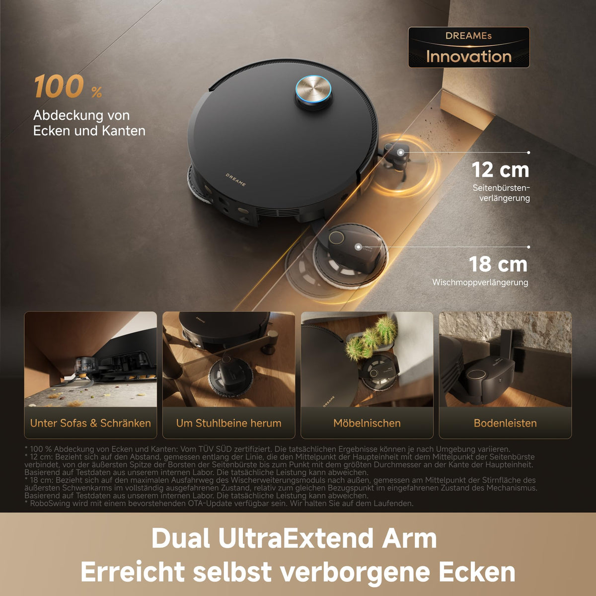 dreame X60 Pro Ultra Complete Saugroboter mit UltraExtend-Armen,42.000Pa