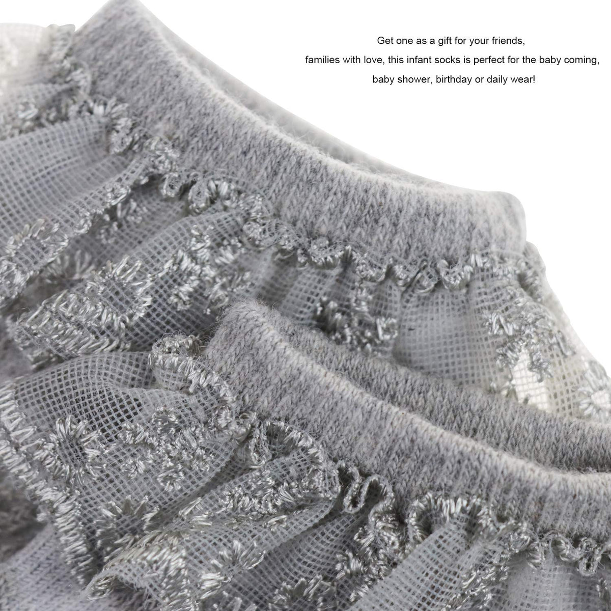 DRESHOW Säugling Spitze Schleife Socken Baby Rüschen Spitze Socken Neugeborene Kleinkinder Mädchen Socken Knöchel Kleid Socke