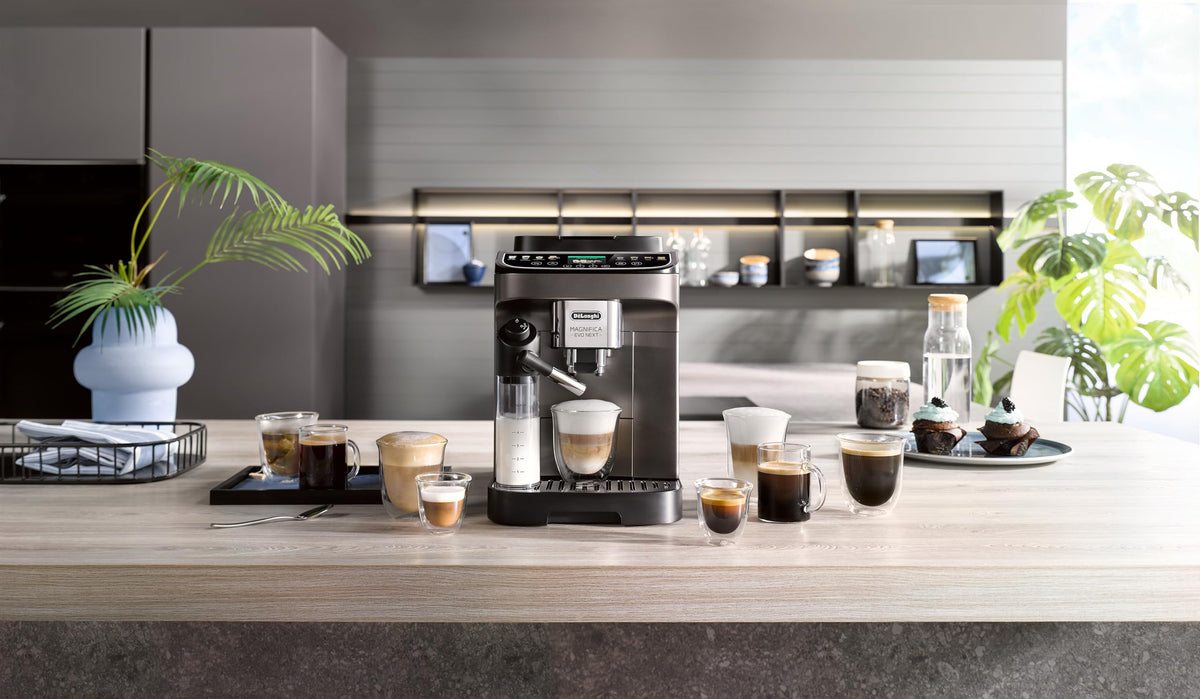 De'Longhi Magnifica Evo Next - Kaffeevollautomat 13 Getränke Titan