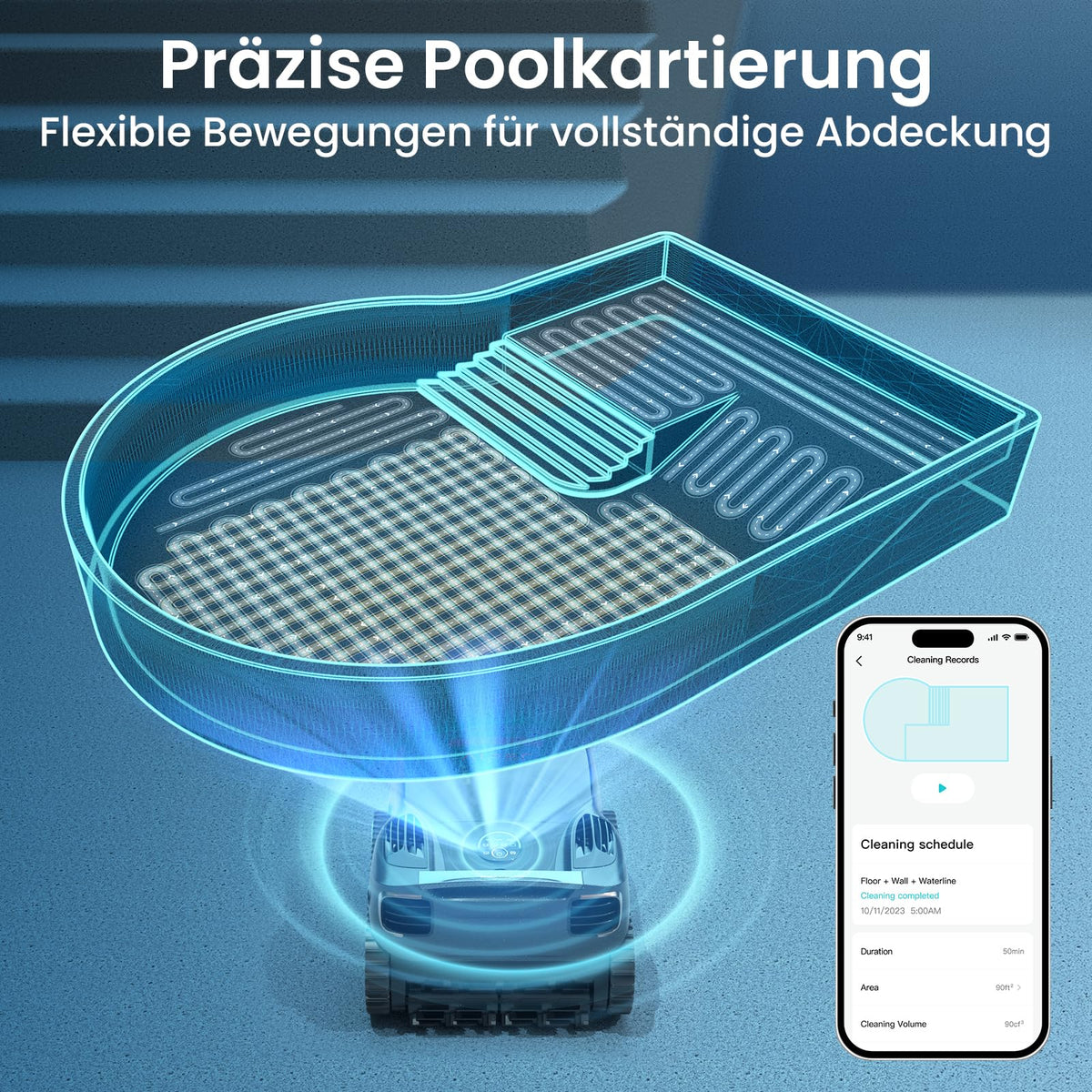 AIPER Scuba X1 Pro Max Poolroboter Boden und Wand, 360° Mapping, Adaptive Routenplanung, Wasserlinie, 32000 LPH Leistung, All-in-One Poolreiniger Akku für alle Eingelassenen Pools bis zu 300 ㎡