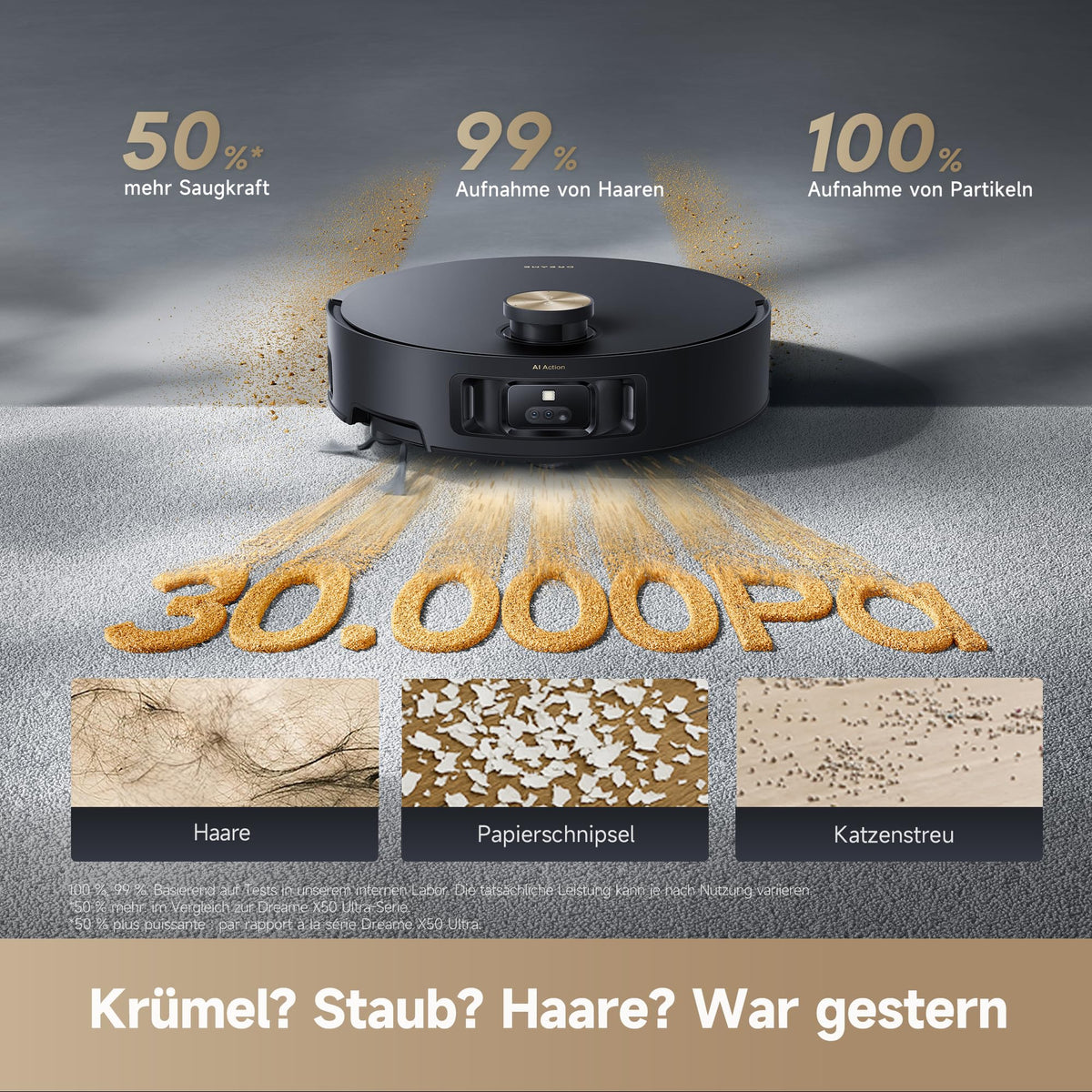 dreame Aqua10 Roller Saugroboter mit AquaRoll-Wischmopp, 30.000 Pa