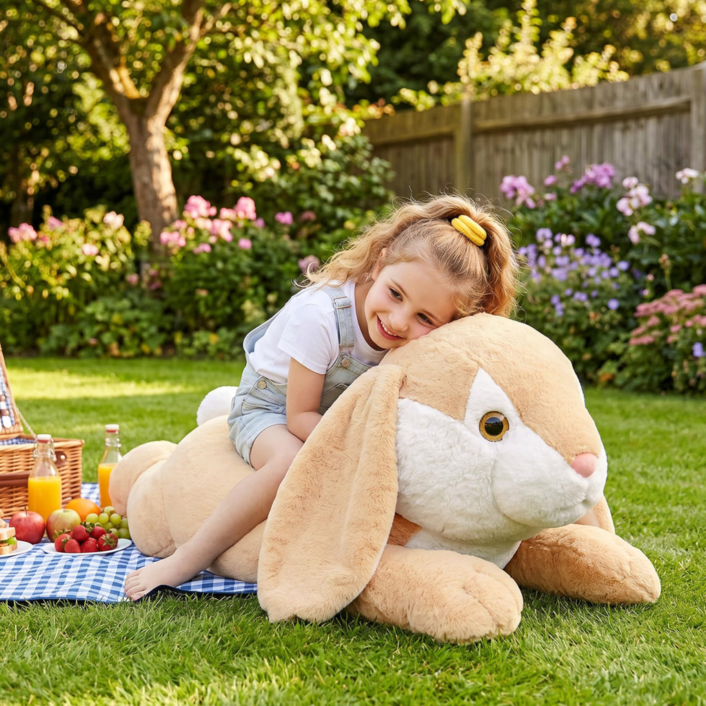 IKASA Groß Hase Stofftier Riesen Kuscheltier,78cm Gross Plüschtier Süße Riesige Flauschige Weich Jumbo Plüsch Spielzeug,Geschenk für Kinder
