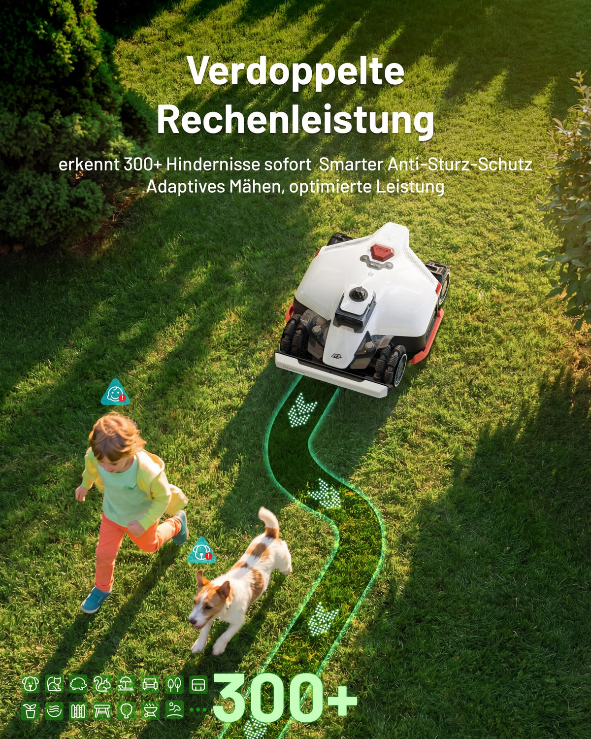 Mammotion LUBA 3 AWD 1500 Mähroboter ohne Begrenzungskabel,Empf.1500m²