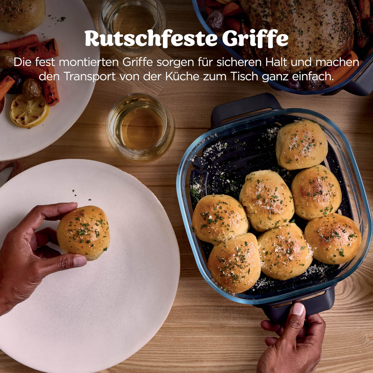 Ninja CRISPi PRO XL Glas-Heißluftfritteuse Air-Fryer, Stone Gold, AS090EUSD