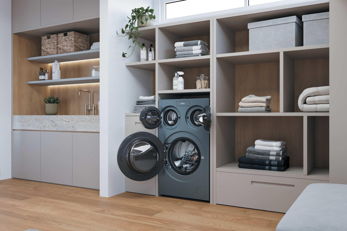 Hoover MultiWash HMQD 410CBL9-84, 3-Trommel-Waschmaschine